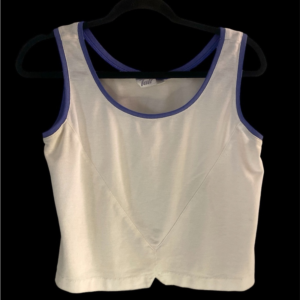 Tail Tennis Tank Top White/Grey piping size M
